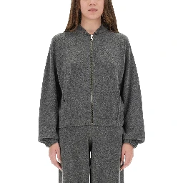 WOOL, SILK AND CASHMERE SWEATSHIRT