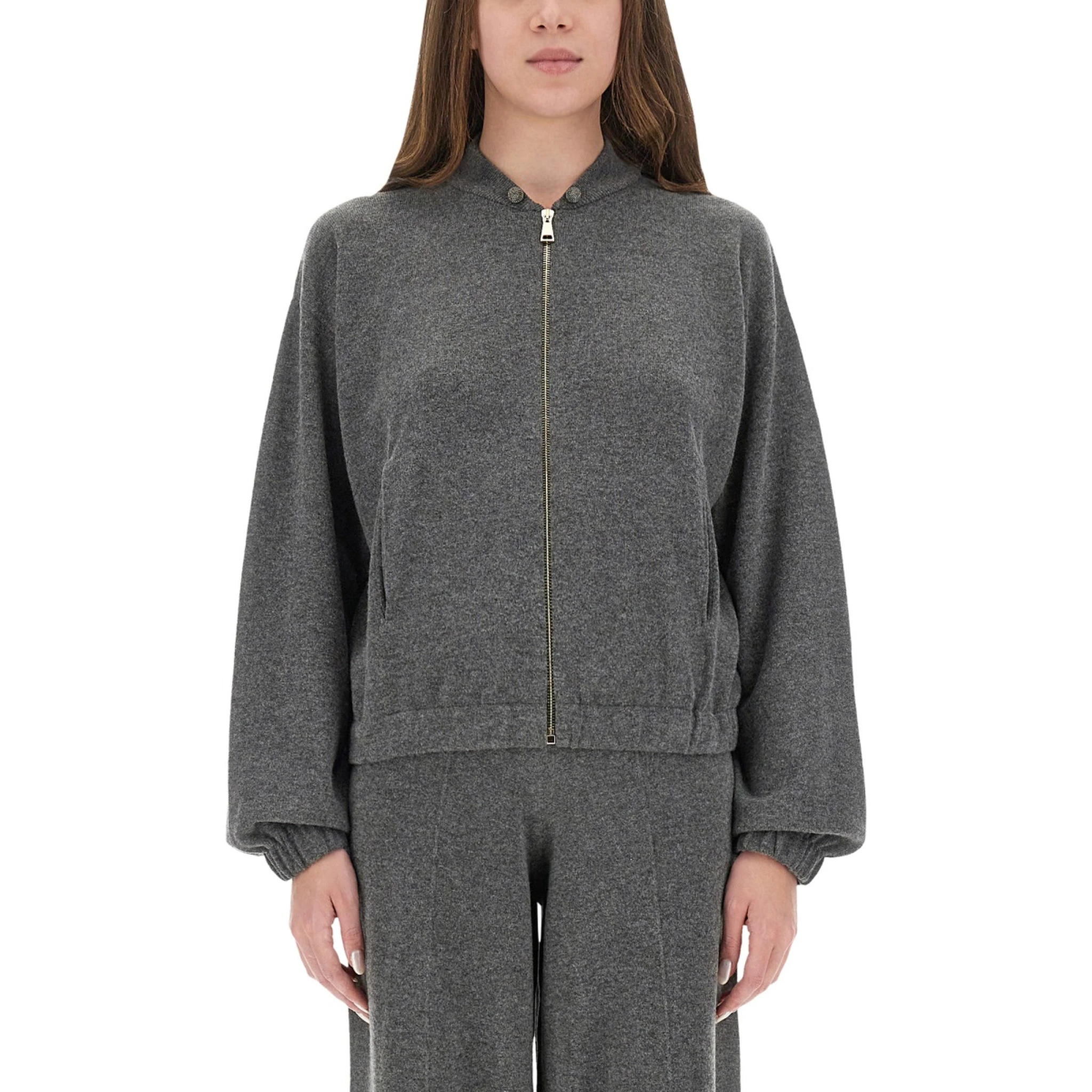 WOOL, SILK AND CASHMERE SWEATSHIRT