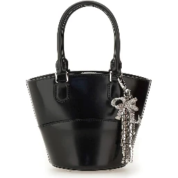 LEATHER TOTE BAG WITH CHARM