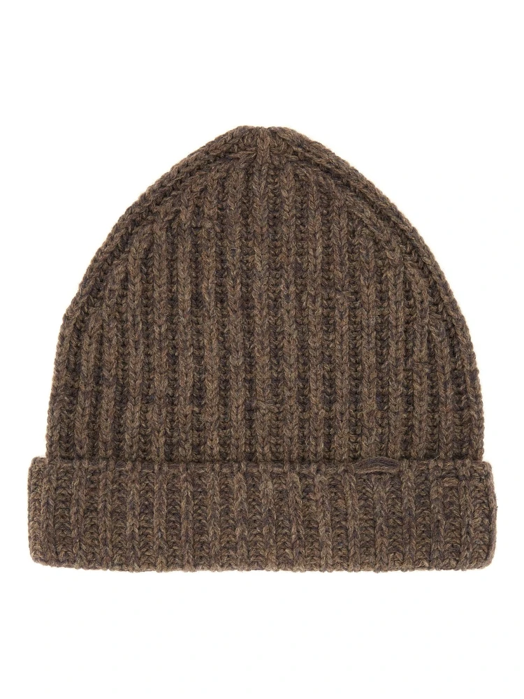 WOOL AND COTTON BLEND BEANIE