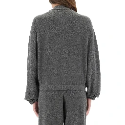WOOL, SILK AND CASHMERE SWEATSHIRT