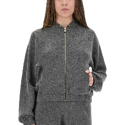 WOOL, SILK AND CASHMERE SWEATSHIRT