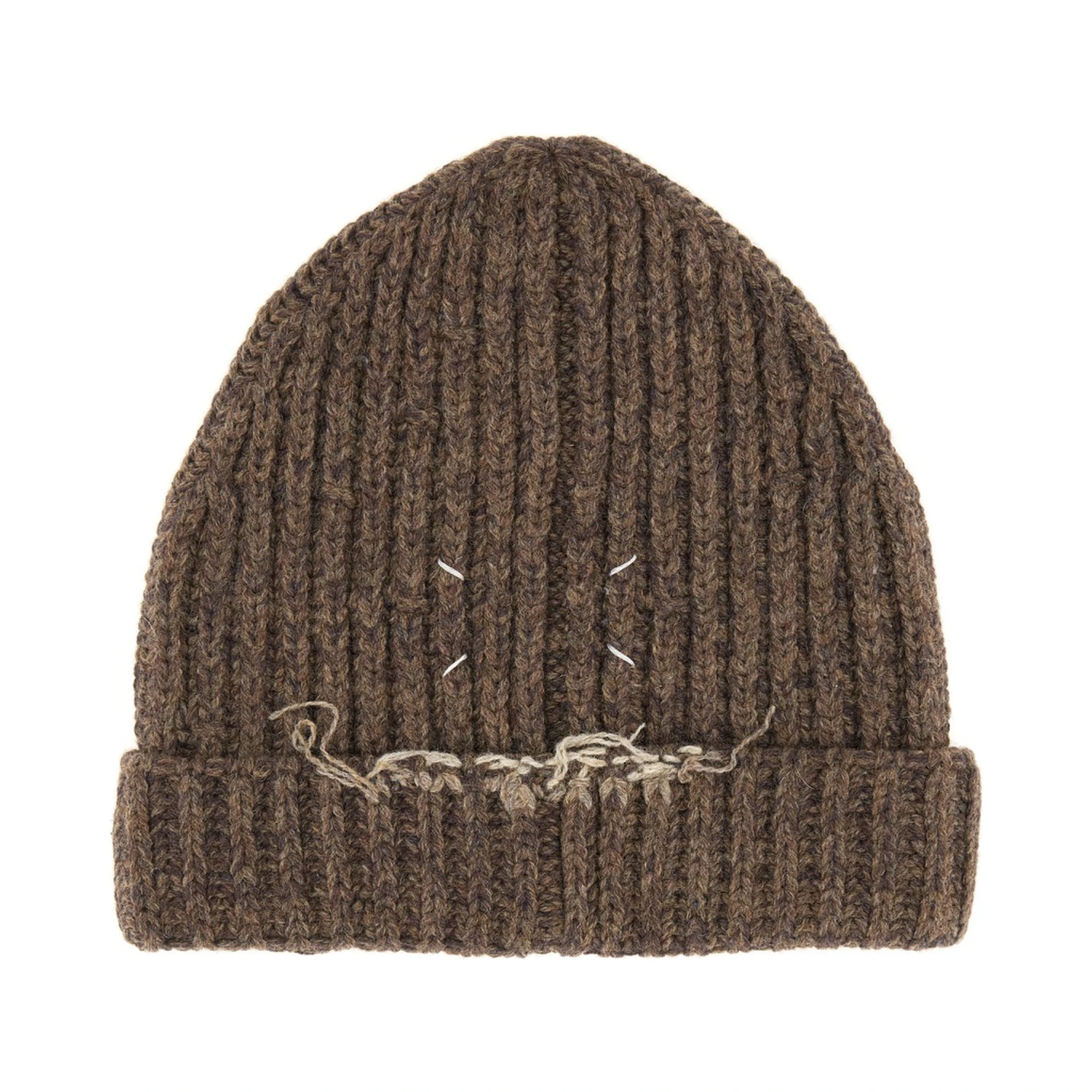 WOOL AND COTTON BLEND BEANIE