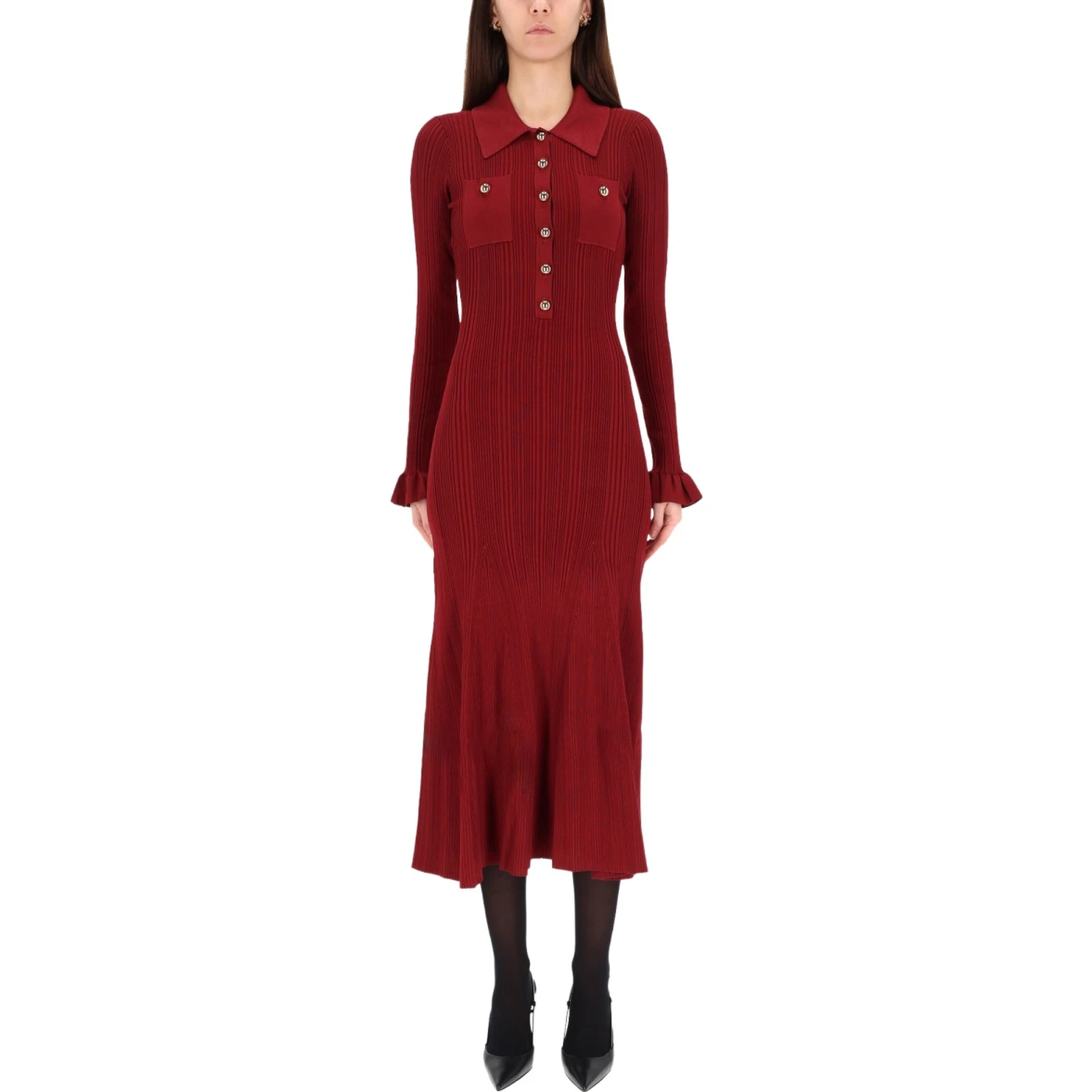MIDI DRESS WITH COLLAR