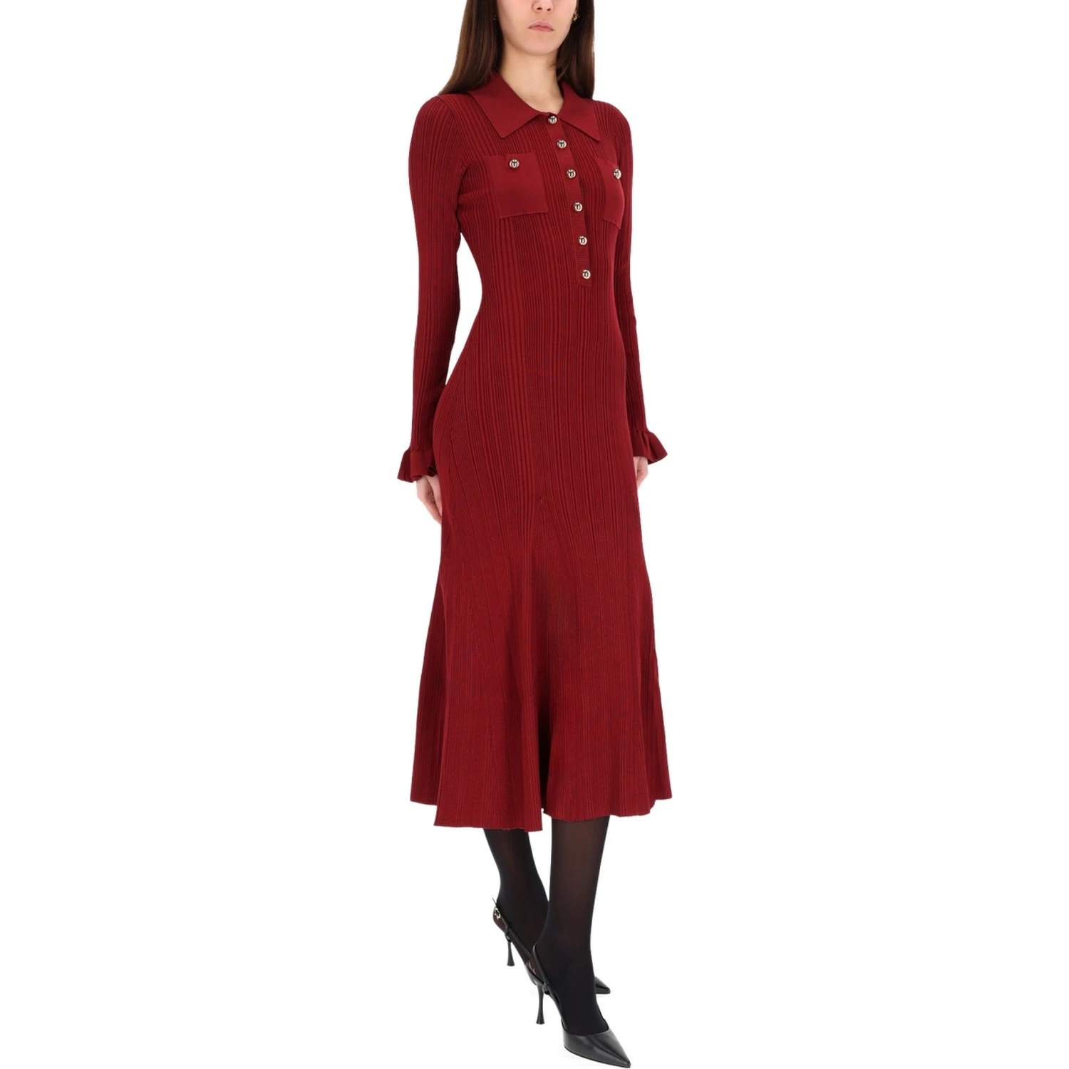 MIDI DRESS WITH COLLAR