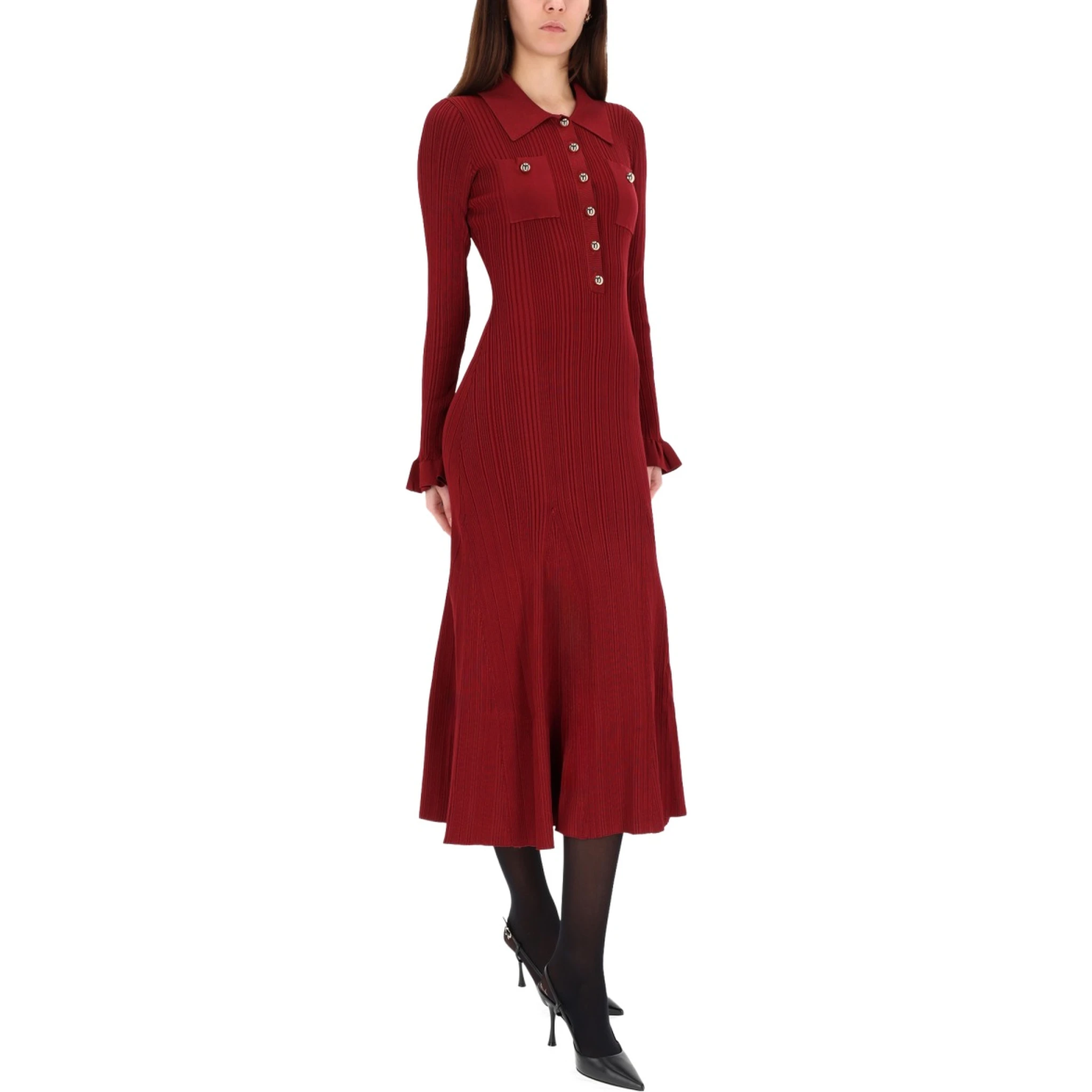 MIDI DRESS WITH COLLAR