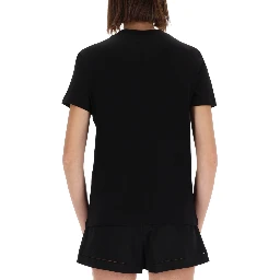 T-SHIRT WITH LOGO AND RHINESTONES