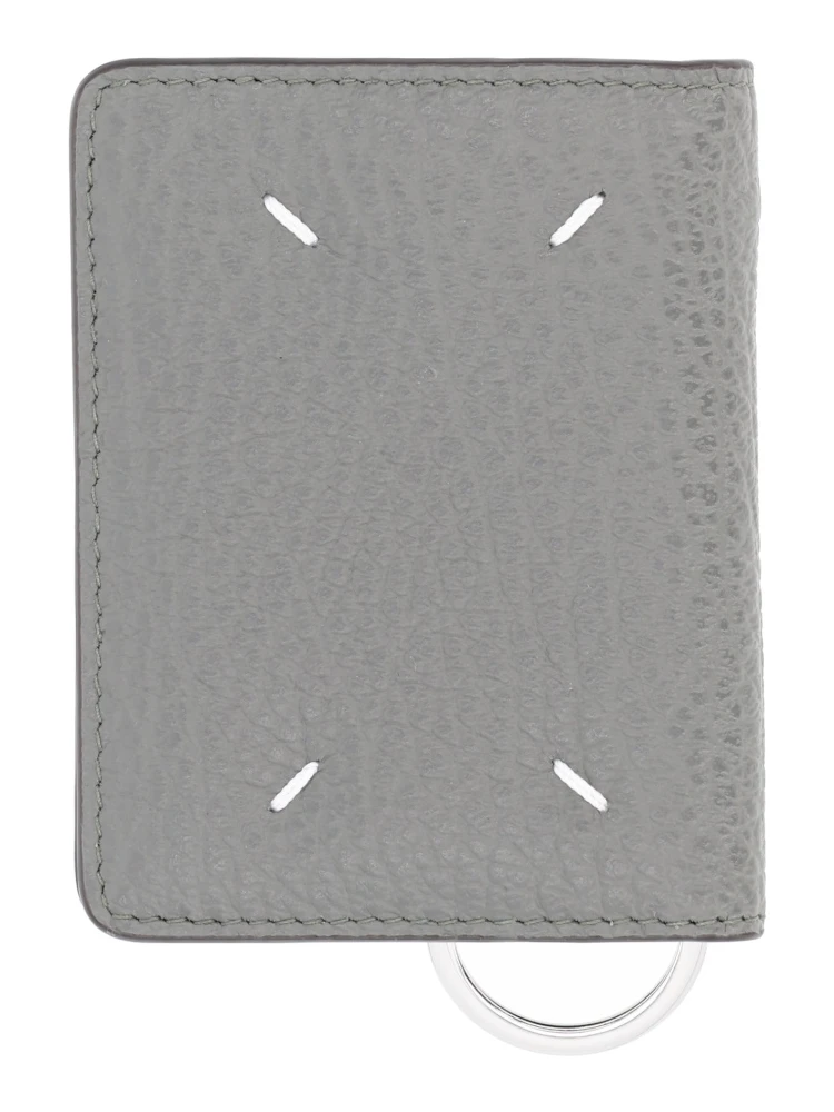 "FOUR STITCHES" CARD HOLDER WITH KEY RING