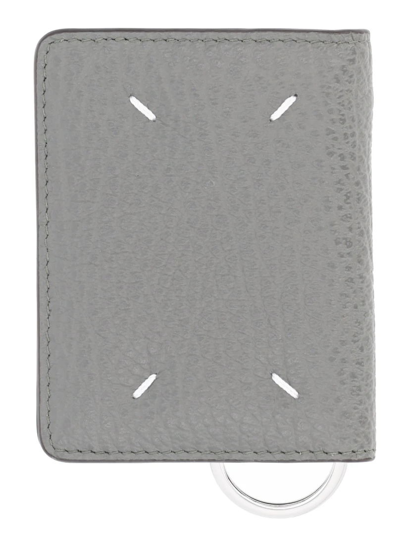 "FOUR STITCHES" CARD HOLDER WITH KEY RING