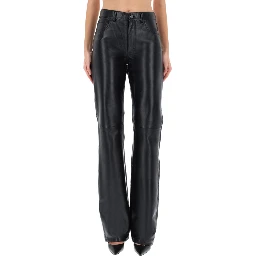 "STAR BLACK DENIM & LEATHER" PANTS