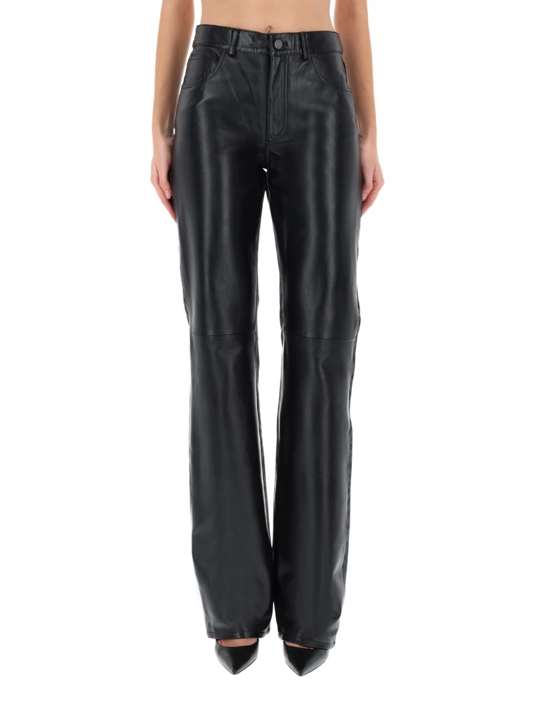 "STAR BLACK DENIM & LEATHER" PANTS