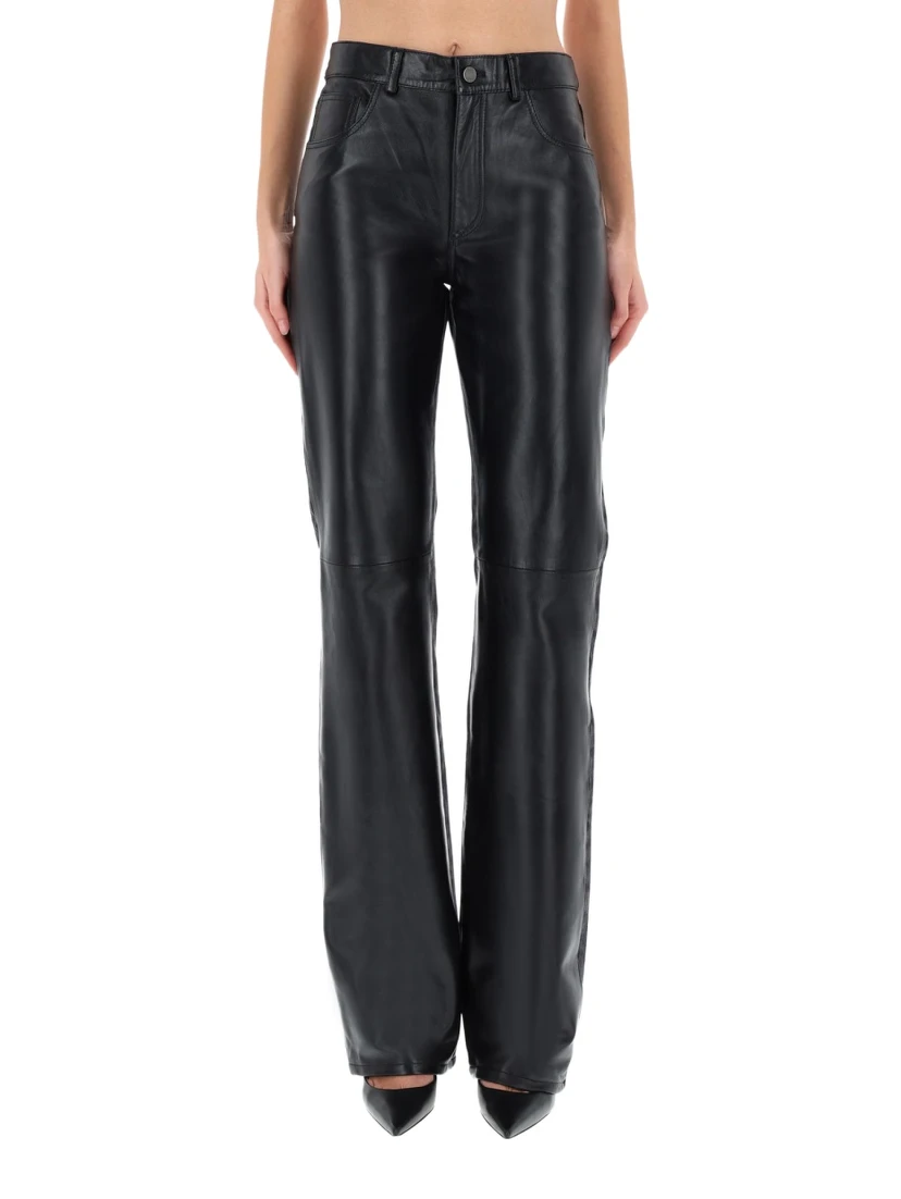 "STAR BLACK DENIM & LEATHER" PANTS