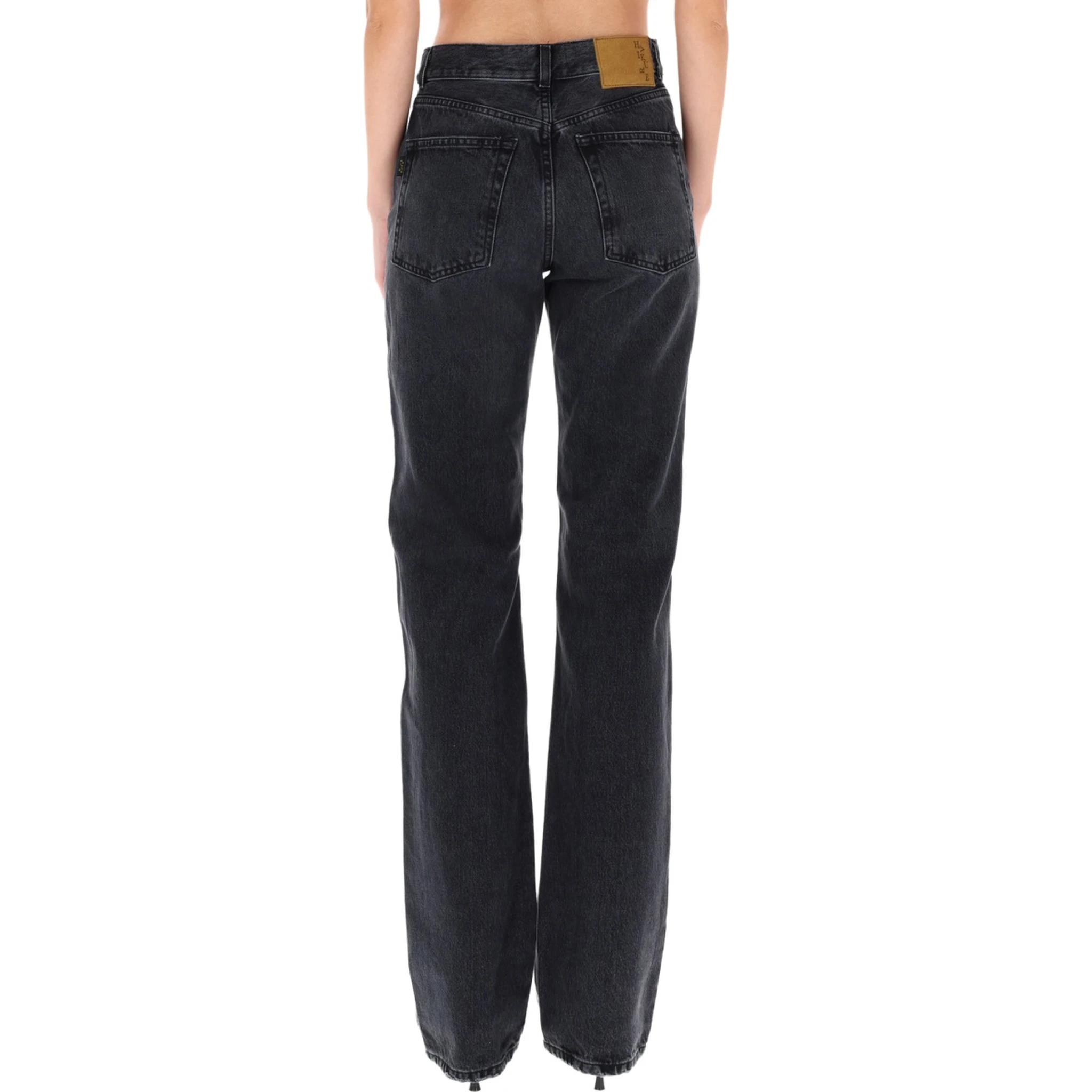 "STAR BLACK DENIM & LEATHER" PANTS