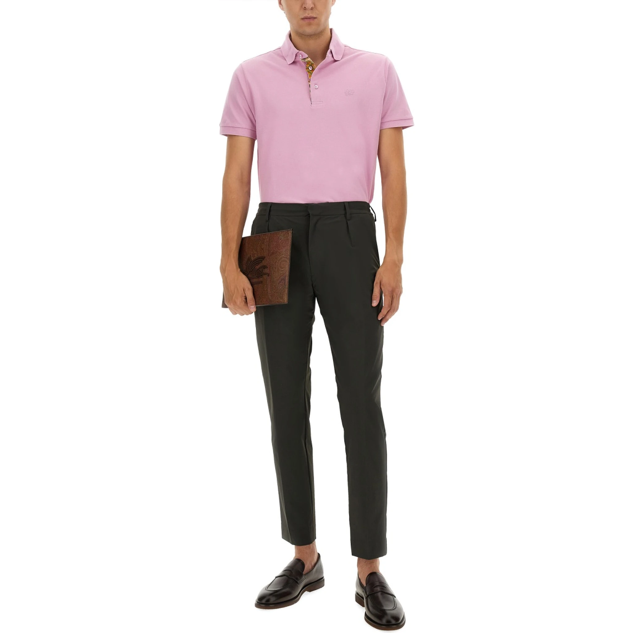 COTTON POLO SHIRT WITH PEGASUS