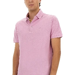 COTTON POLO SHIRT WITH PEGASUS