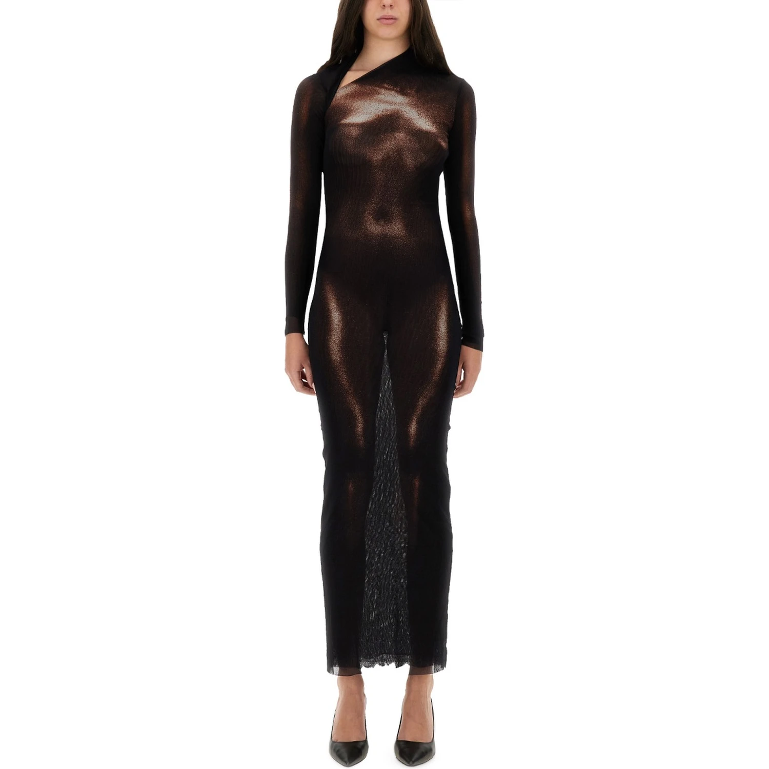 "BODY DUST" PRINT DRESS