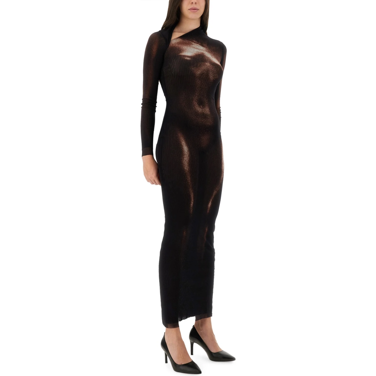 "BODY DUST" PRINT DRESS