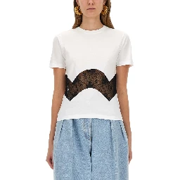 JERSEY T-SHIRT WITH LACE INSERT