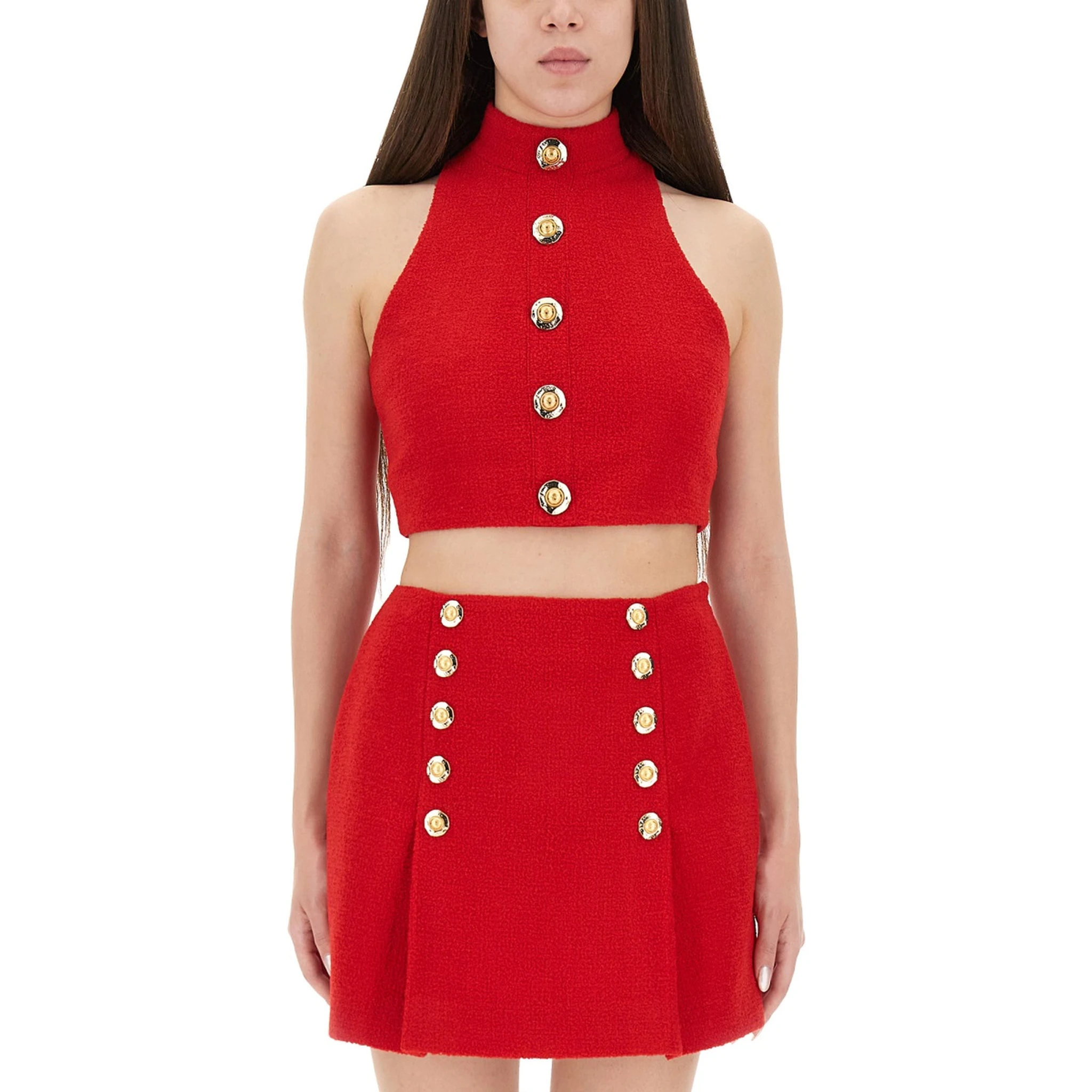 بلوزة قصيرة من الصوف