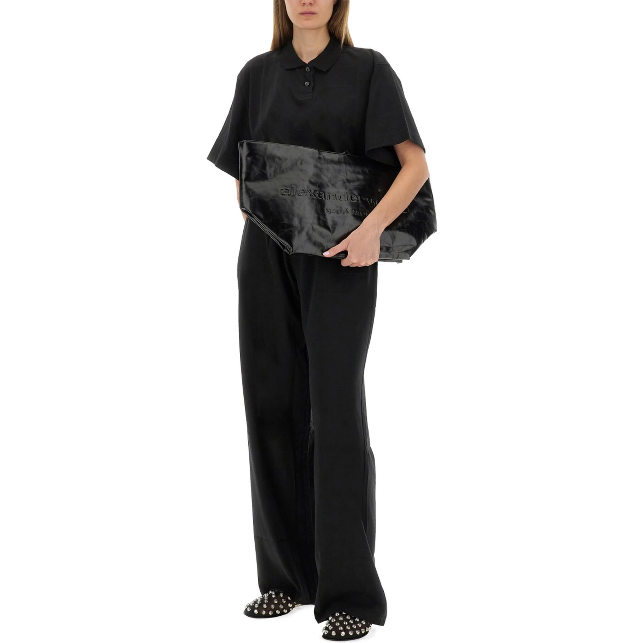 CROPPED JERSEY POLO SHIRT