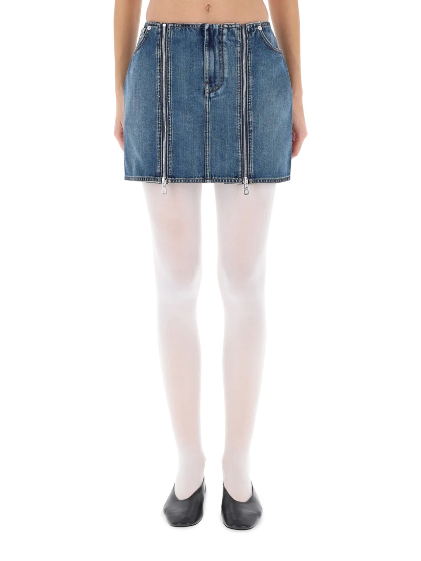 MINISKIRT WITH DOUBLE ZIPPER