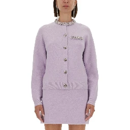 KNITTED CARDIGAN WITH CRYSTALS