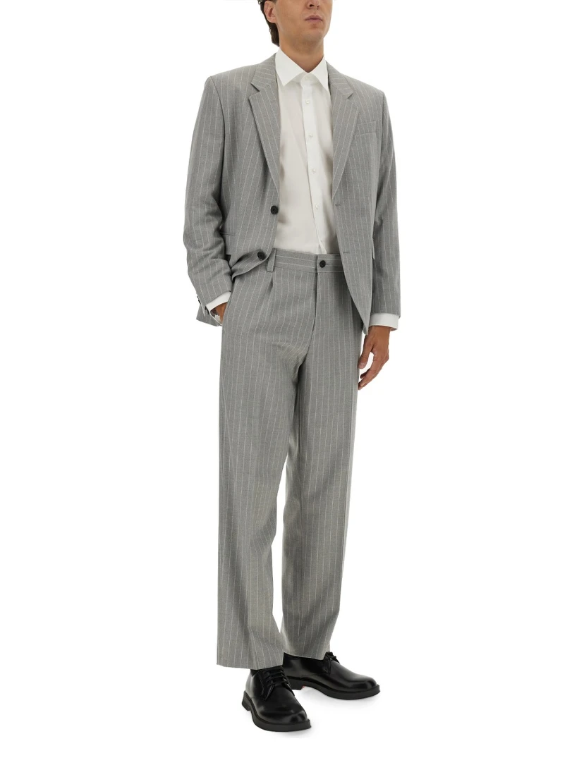 SLIM FIT SUIT WITH STRIPED PATTERN
