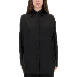 قميص من الساتان الحريري المطاطي