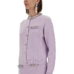 KNITTED CARDIGAN WITH CRYSTALS