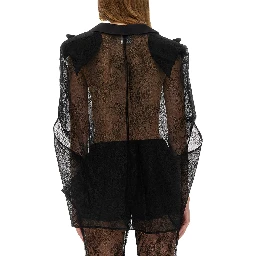 BLAZER-INSPIRED LACE CAPE