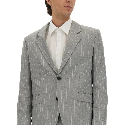 SLIM FIT SUIT WITH STRIPED PATTERN