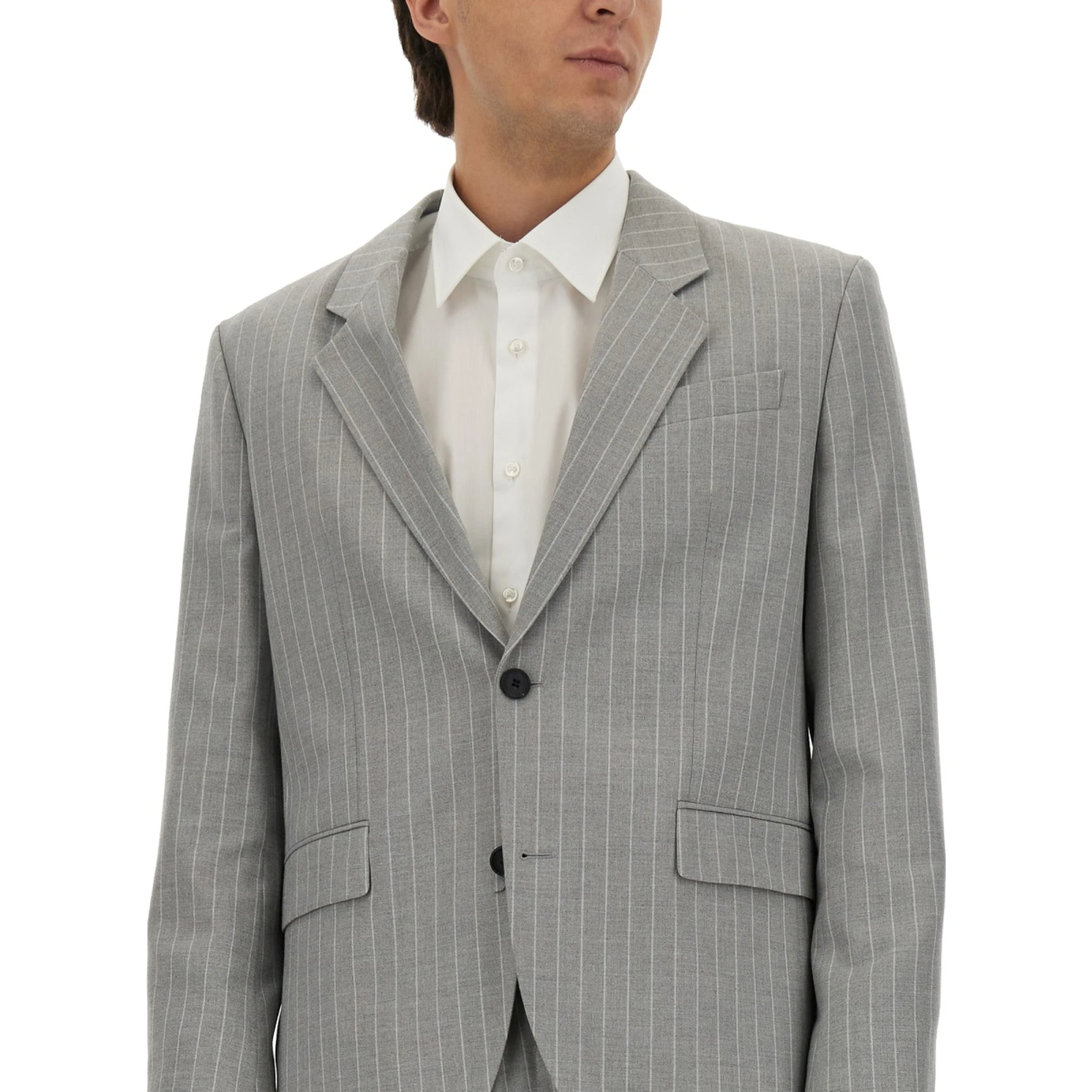 SLIM FIT SUIT WITH STRIPED PATTERN