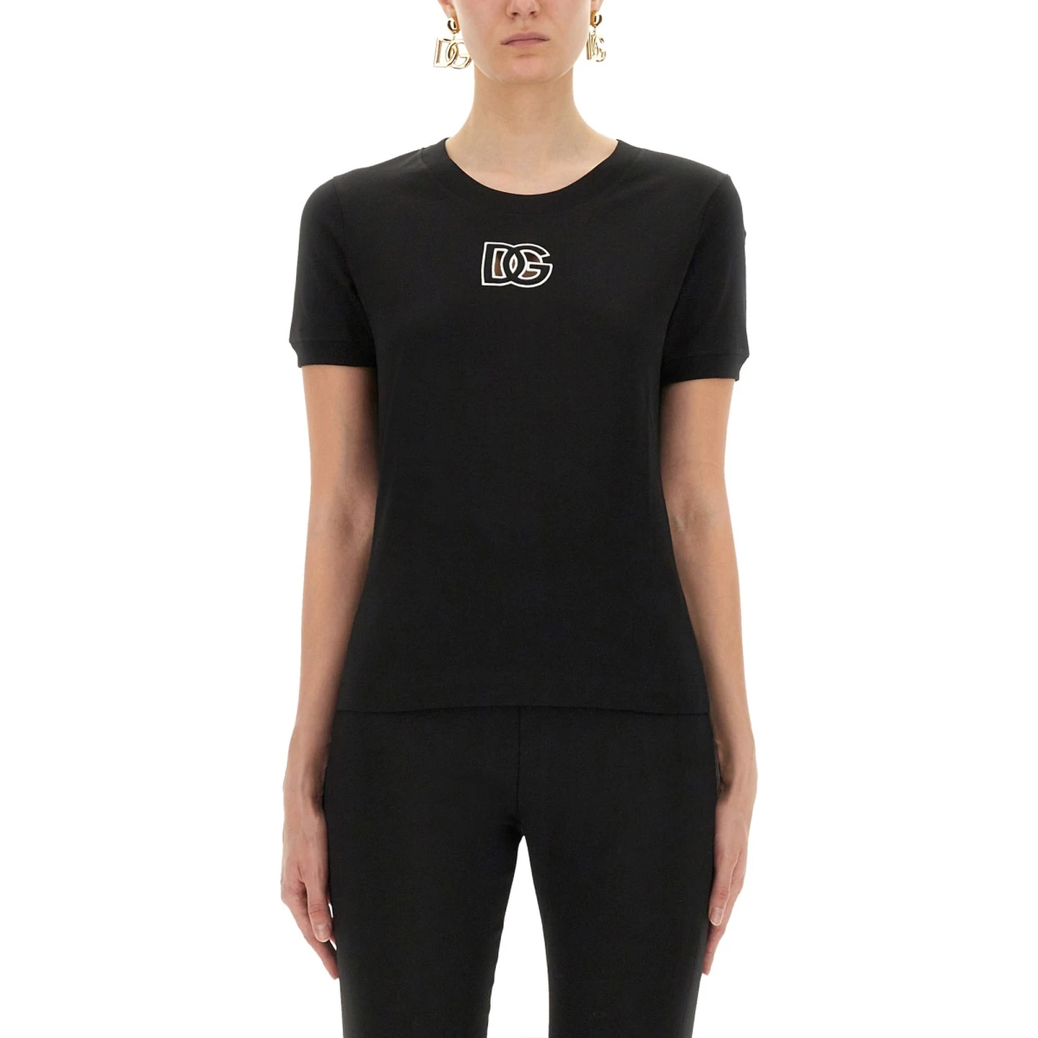 JERSEY T-SHIRT WITH DG LOGO EMBROIDERY