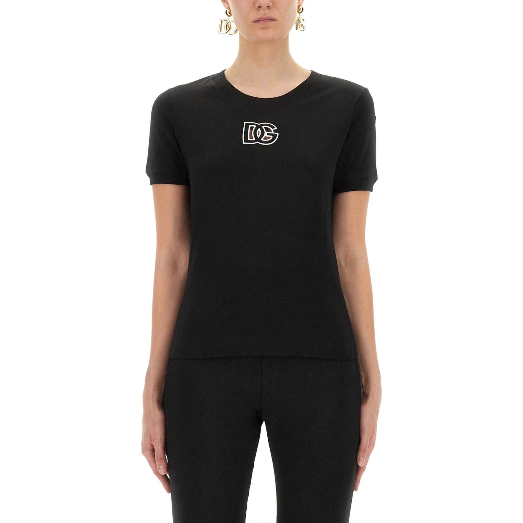 JERSEY T-SHIRT WITH DG LOGO EMBROIDERY