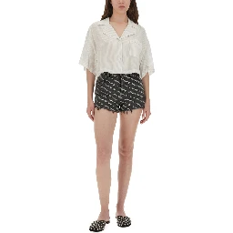 STRIPED SHIRT WITH EMBROIDERED LOGO