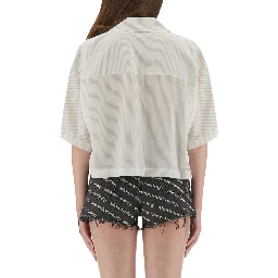 STRIPED SHIRT WITH EMBROIDERED LOGO