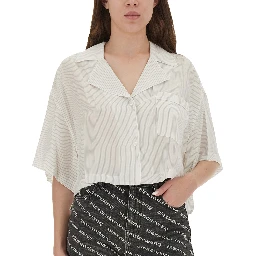 STRIPED SHIRT WITH EMBROIDERED LOGO