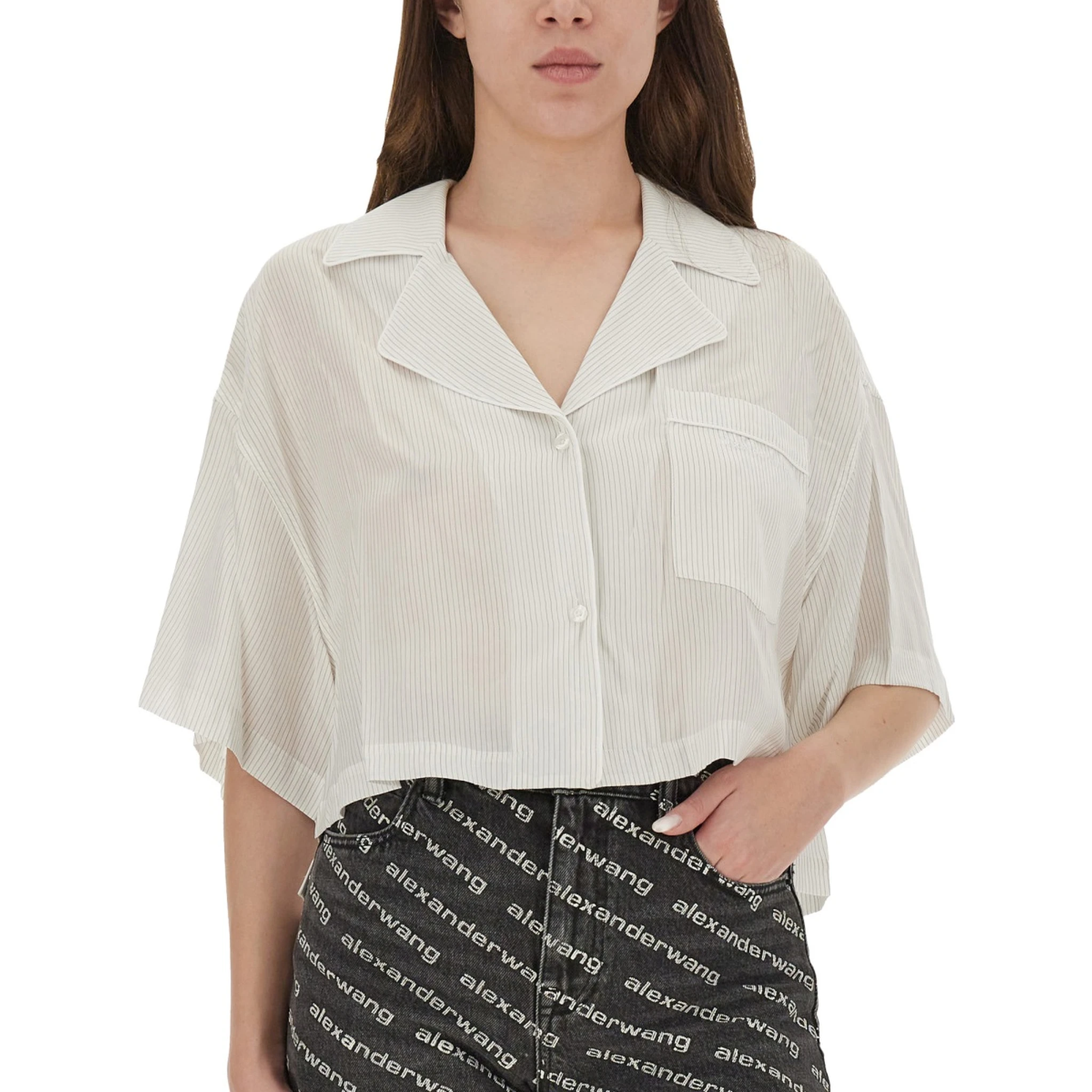 STRIPED SHIRT WITH EMBROIDERED LOGO