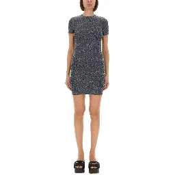 JACQUARD MINI DRESS WITH LOGO