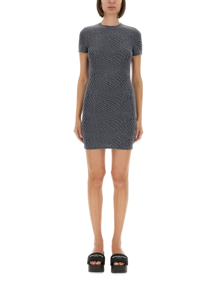 JACQUARD MINI DRESS WITH LOGO