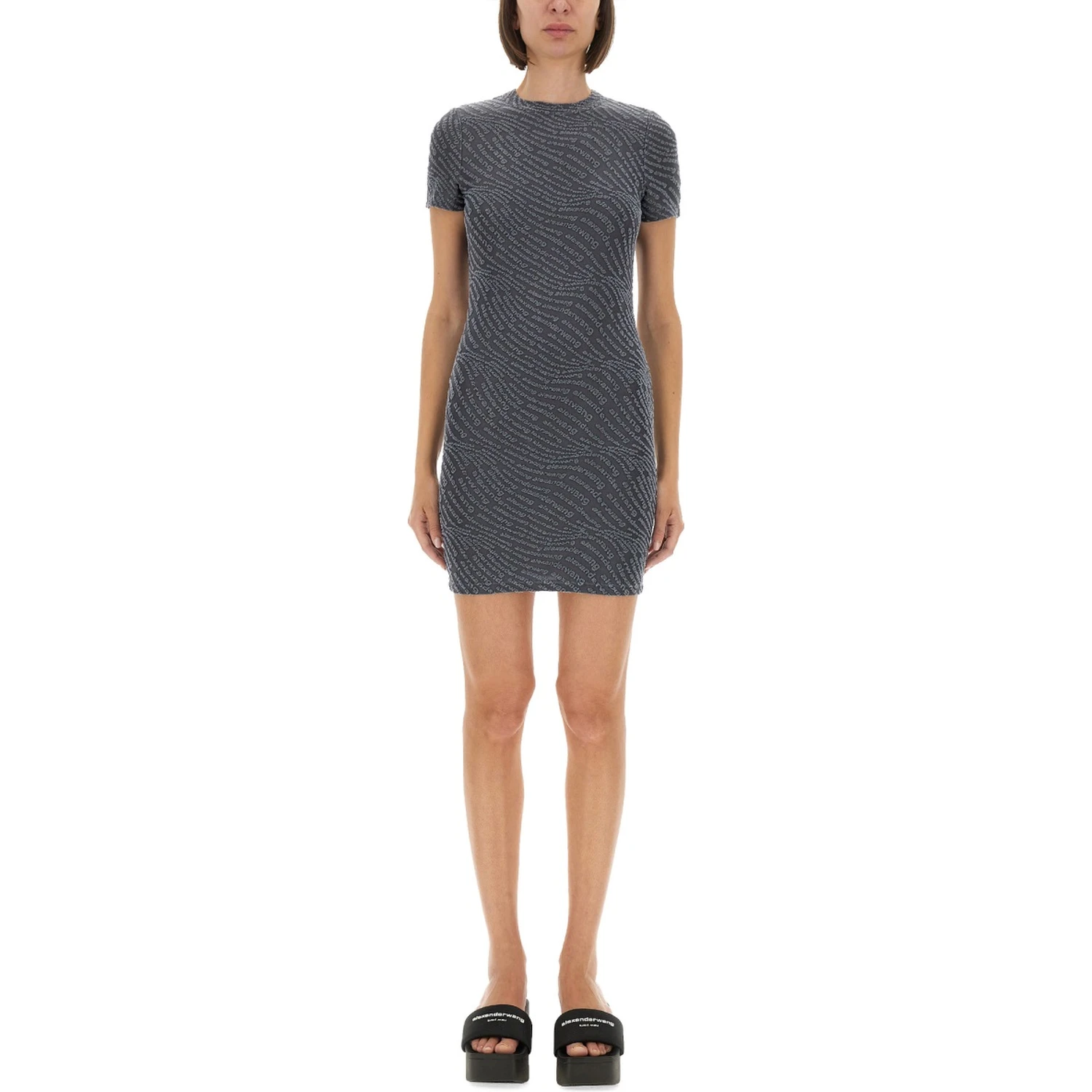 JACQUARD MINI DRESS WITH LOGO