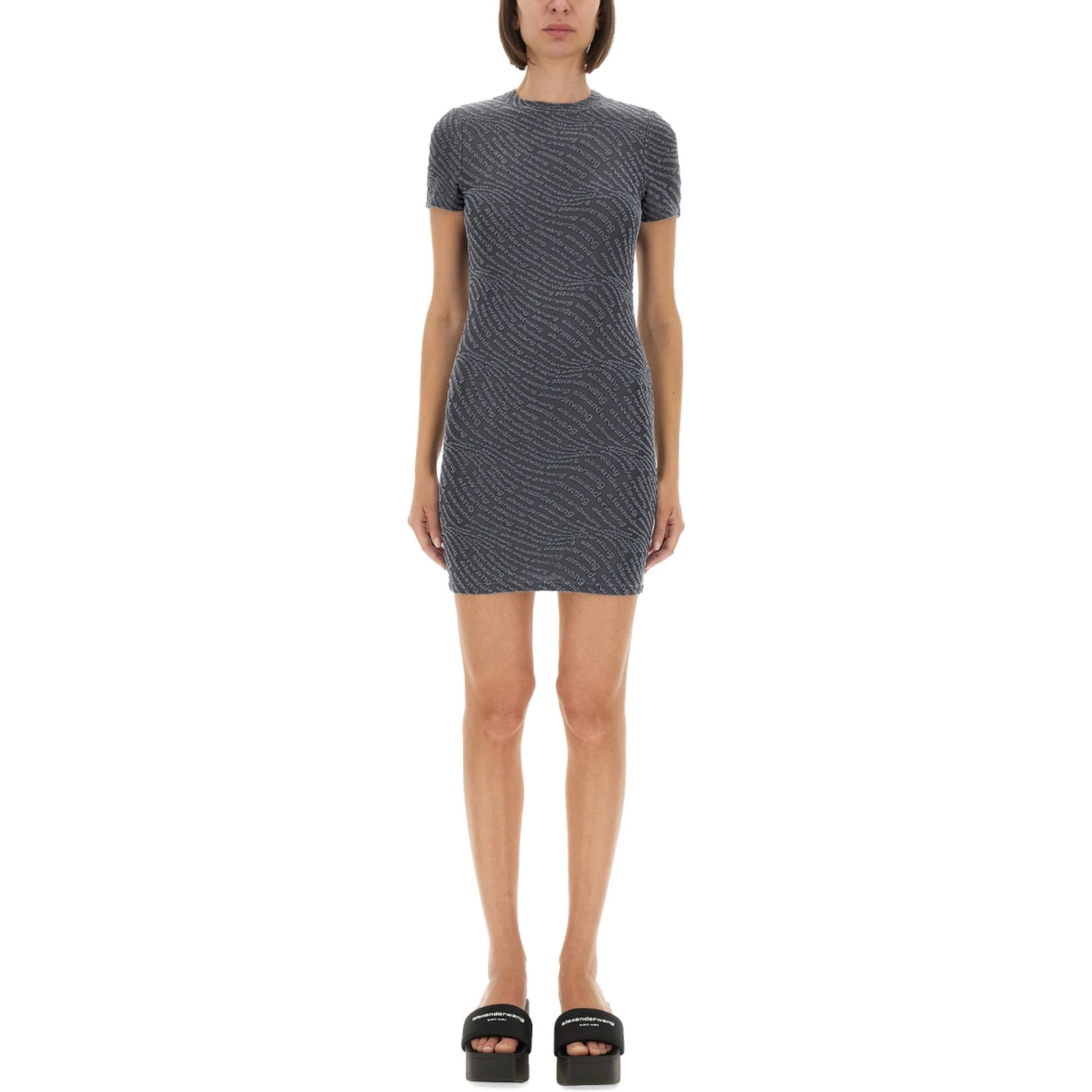 JACQUARD MINI DRESS WITH LOGO