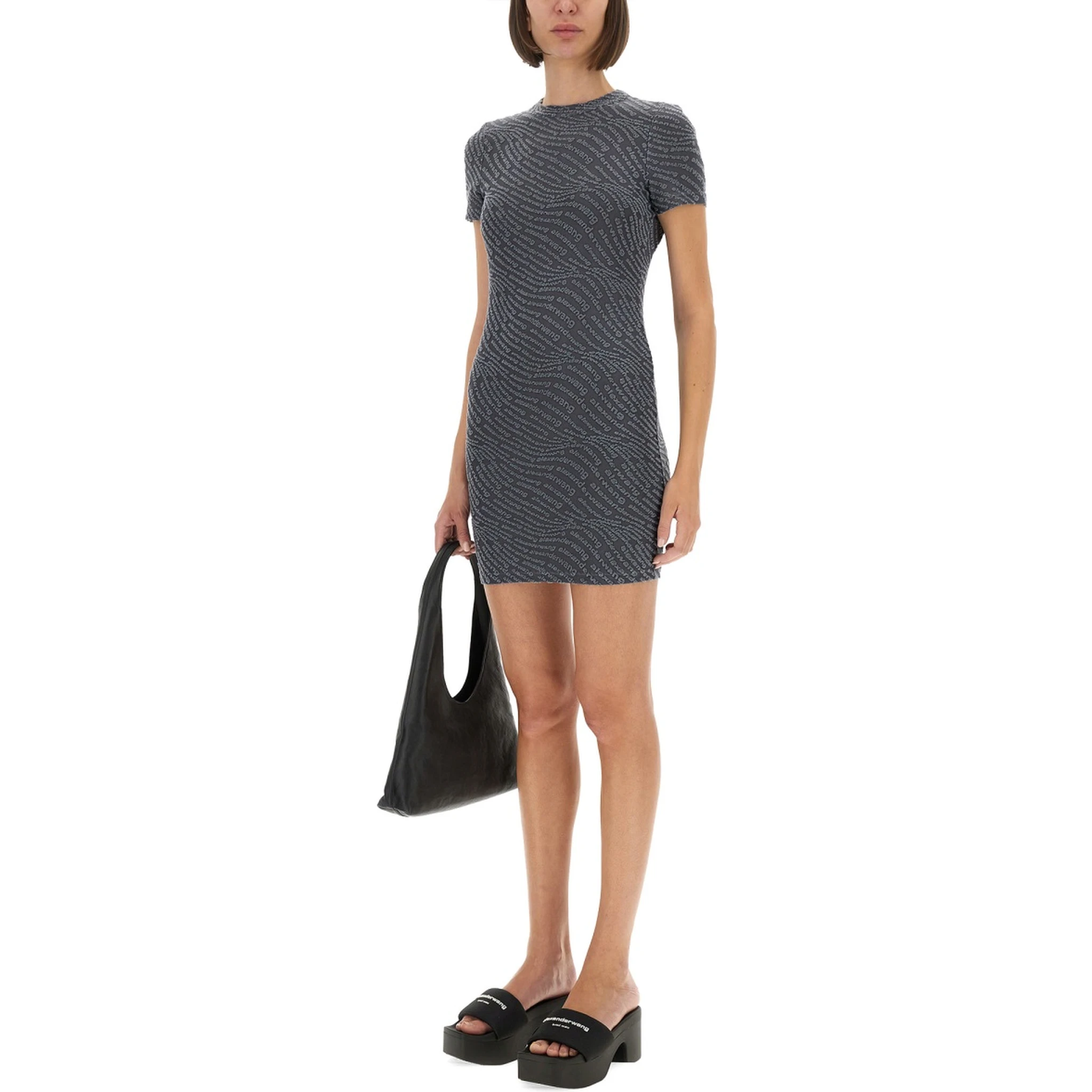 JACQUARD MINI DRESS WITH LOGO