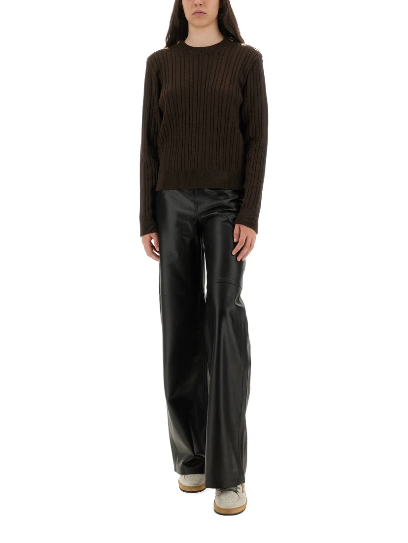 WOOL SWEATER WITH BUTTON DETAIL