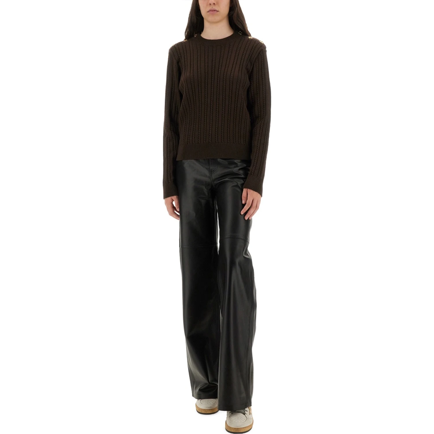 WOOL SWEATER WITH BUTTON DETAIL
