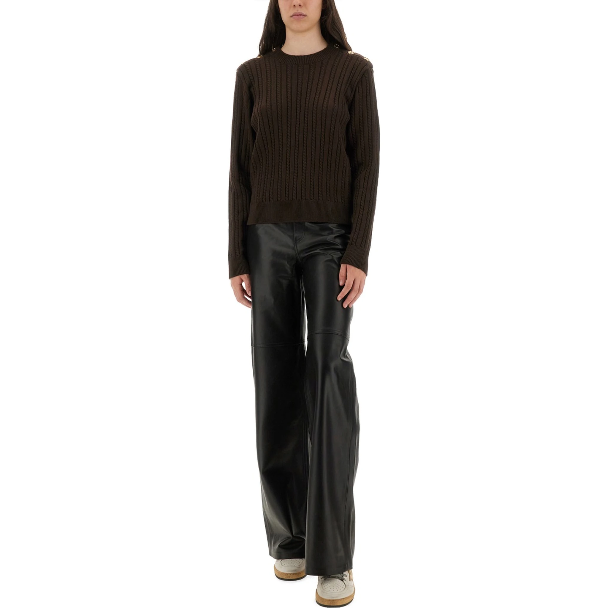 WOOL SWEATER WITH BUTTON DETAIL