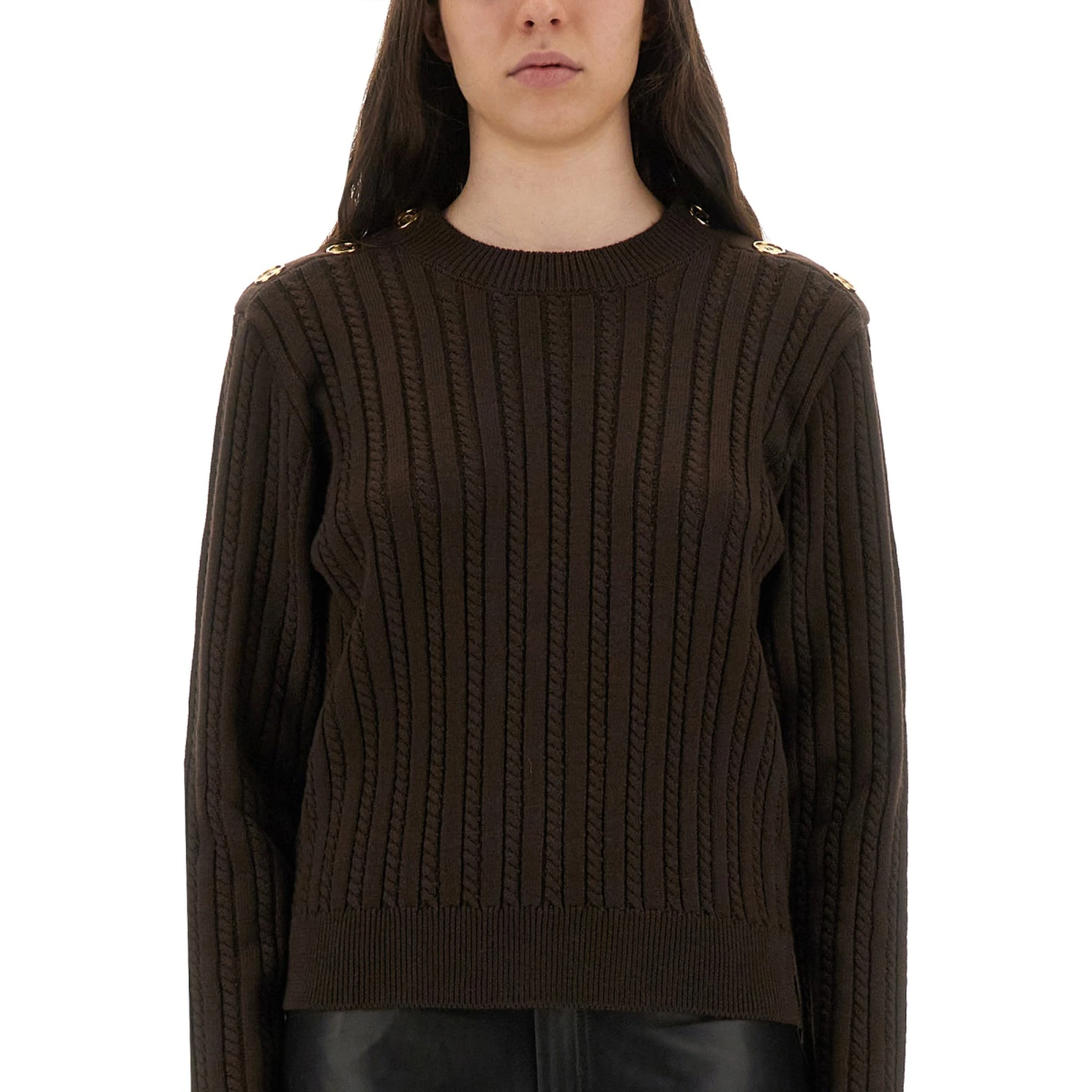 WOOL SWEATER WITH BUTTON DETAIL