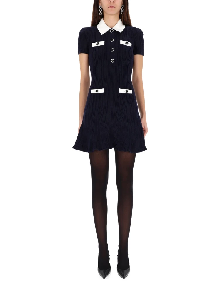 MINI DRESS WITH CONTRASTING COLLAR