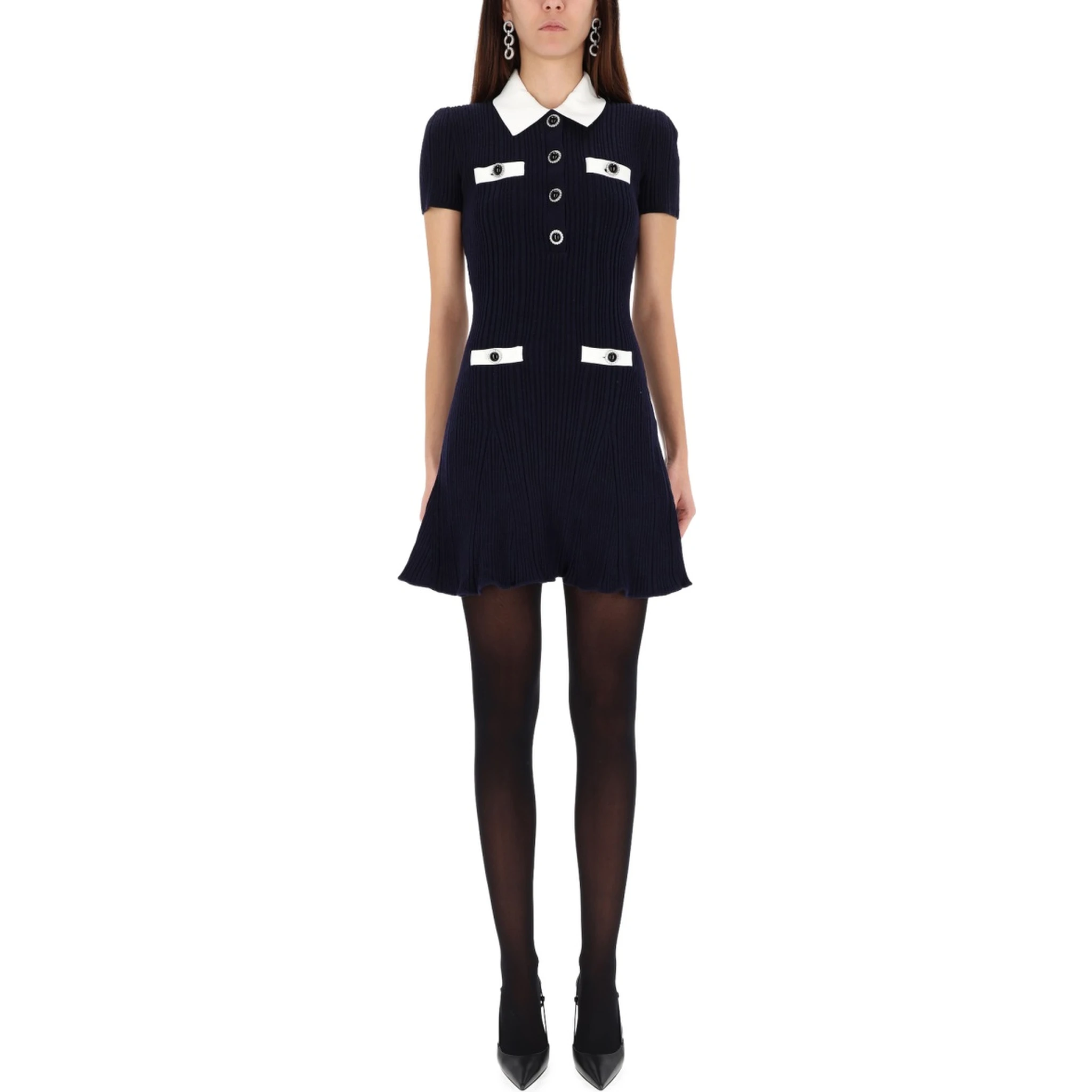 MINI DRESS WITH CONTRASTING COLLAR