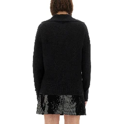CASHMERE AND SILK LONG SLEEVE POLO SHIRT